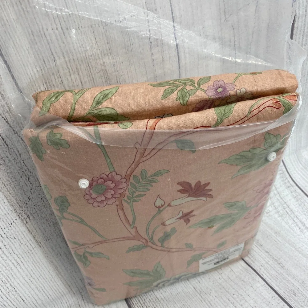 Matouk Schumacher Simone Duvet Full/Queen Apricot Floral 100% Linen Luxury